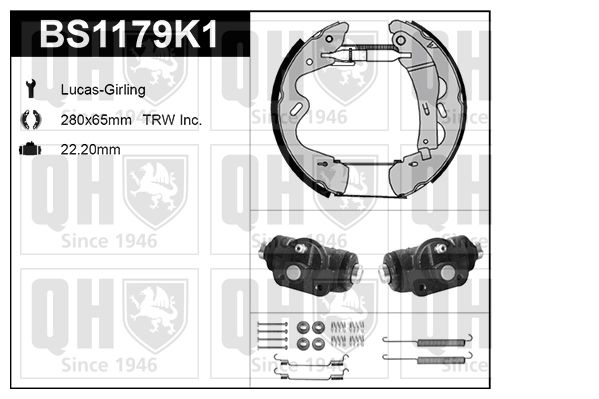 QUINTON HAZELL Комплект тормозных колодок BS1179K1